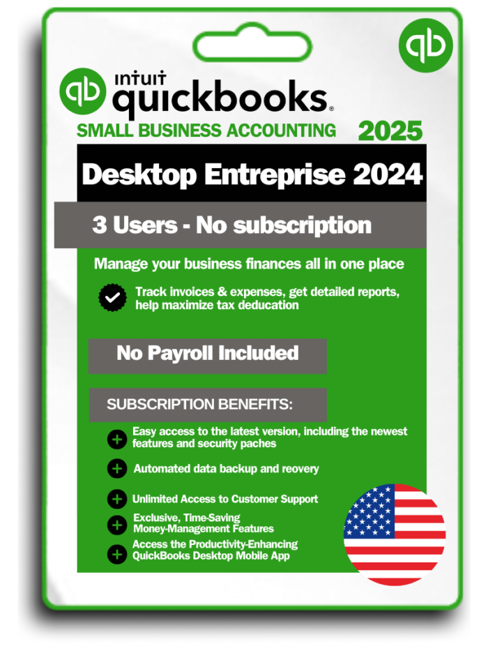 QuickBooks Desktop Enterprise 2024 3 Users